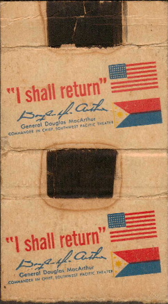 Macarthur I shall return matchbox