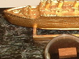 Titanic wreck wood display