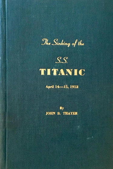 Rare Thayer Titanic Book